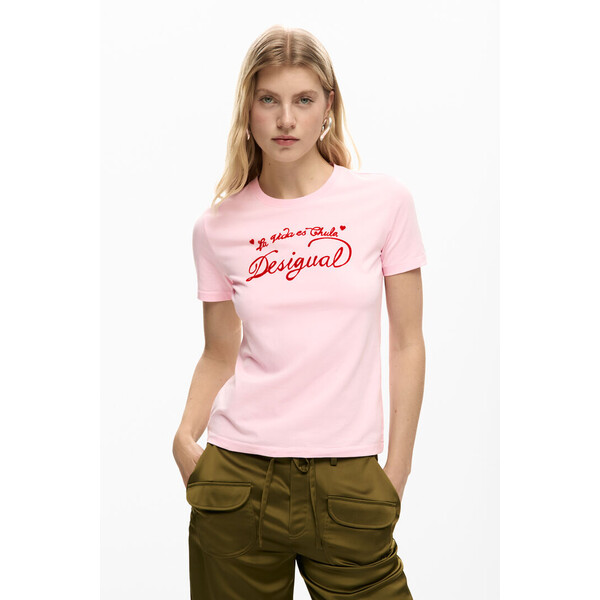 Desigual Koszulka z dzianiny z krótkim rękawem 26SWTKXB3049