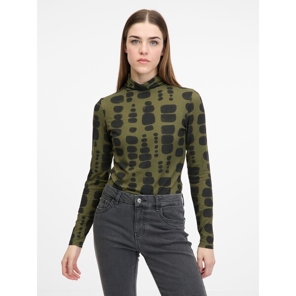 Zielona damska koszulka z długim rękawem ORSAY 178182851000