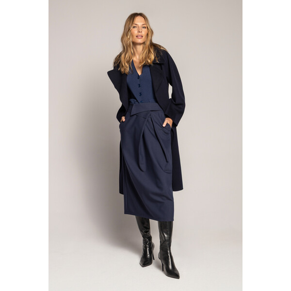 Deni Cler Granatowa spódnica maxi T-DC-7050-E5-40-58-1