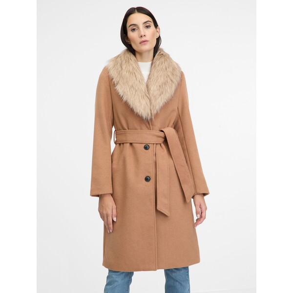 Jasnobrązowy płaszcz damski ORSAY 1001124A00238