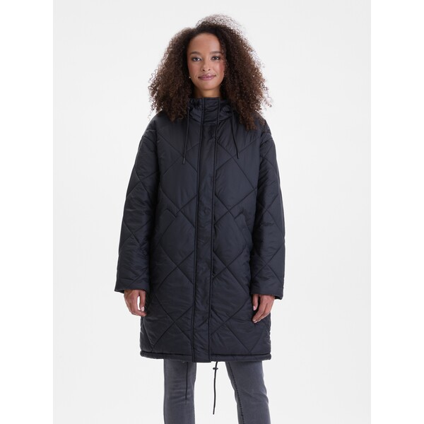 Czarny damski płaszcz pikowany ORSAY 1002251A00877