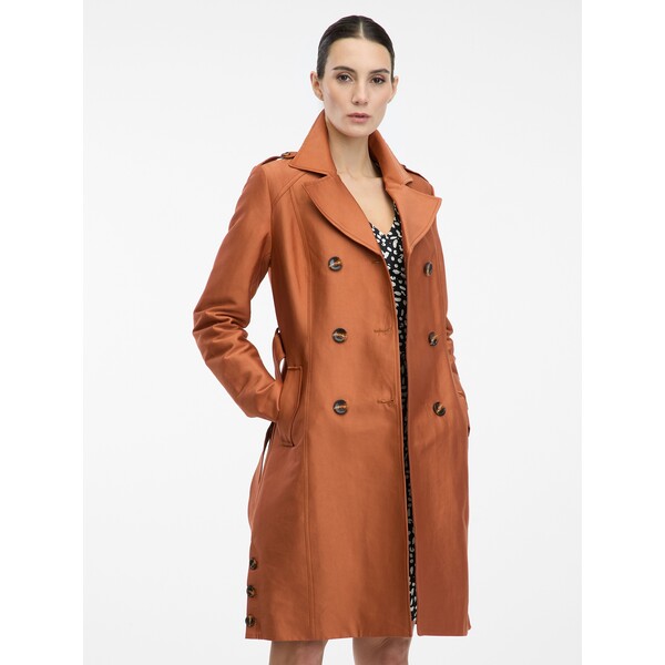 Brązowy trencz damski ORSAY 841101758000