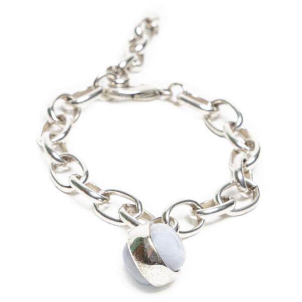 Deni Cler Bransoletka z grubych ogniwek łańcucha pokrywany srebrem próby 925 T-DC-J151-E5-78-83-1