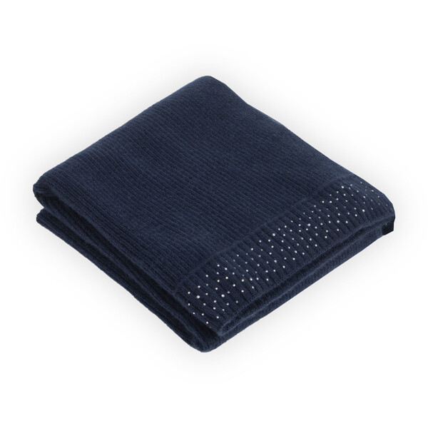 Deni Cler Granatowy szalik z kaszmiru T-DC-C158-E5-85-58-1