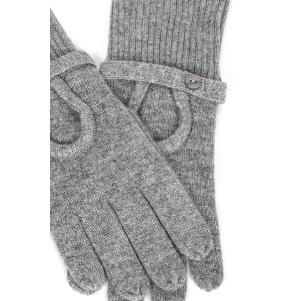 Deni Cler Rękawiczki z kaszmiru w kolorze szarym T-DC-L53D-E5-85-89-1
