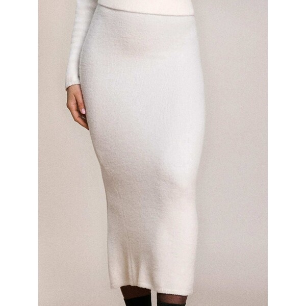 Sinsay Swetrowa spódnica midi z rozcięciem 372FJ-01X