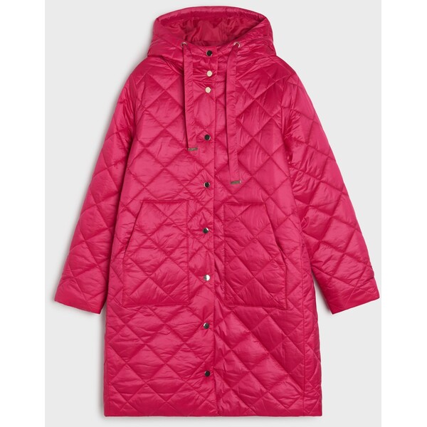 Sinsay Pikowany płaszcz z regulowanym kapturem 421HC-43X