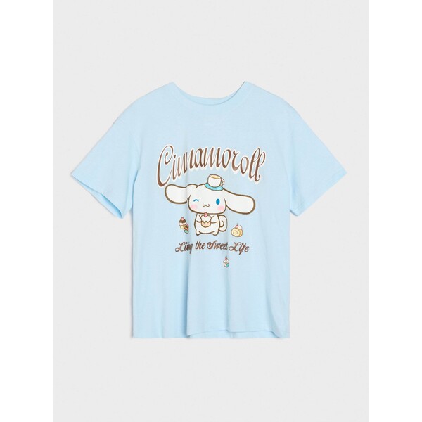 Sinsay Bawełniana koszulka z krótkim rękawem Cinnamoroll 849HA-05X