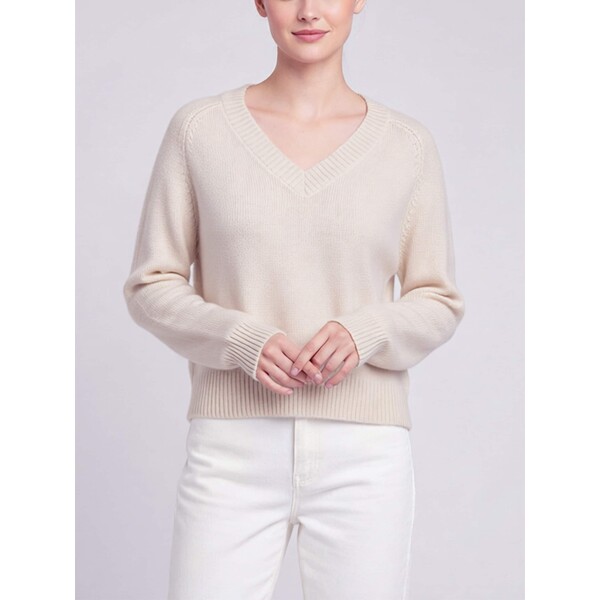 Sinsay Sweter z dekoltem V 770IV-12X