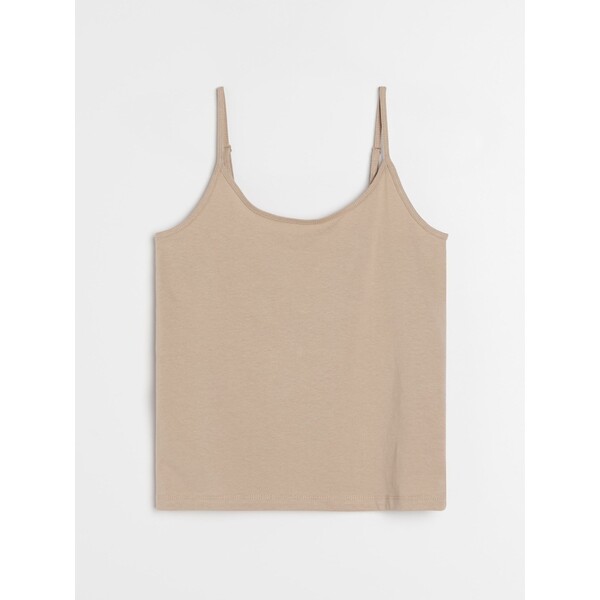 Sinsay Bawełniana koszulka na ramiączkach 551HA-08X