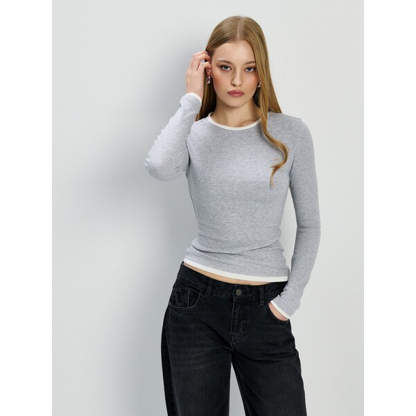 House Warstwowa koszulka z długim rękawem szara 633JT-09M