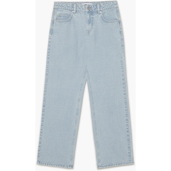 Cropp Błękitne jeansy straight z efektem sprania 529HX-05J