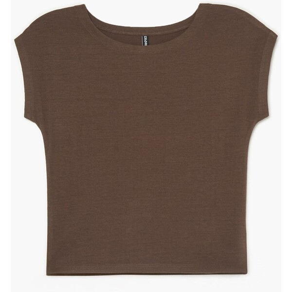Cropp Brązowa koszulka z modalem 361HX-88X