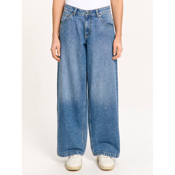 Cropp Sprane jeansy boyfriend loose z postrzępieniami 532HX-50J