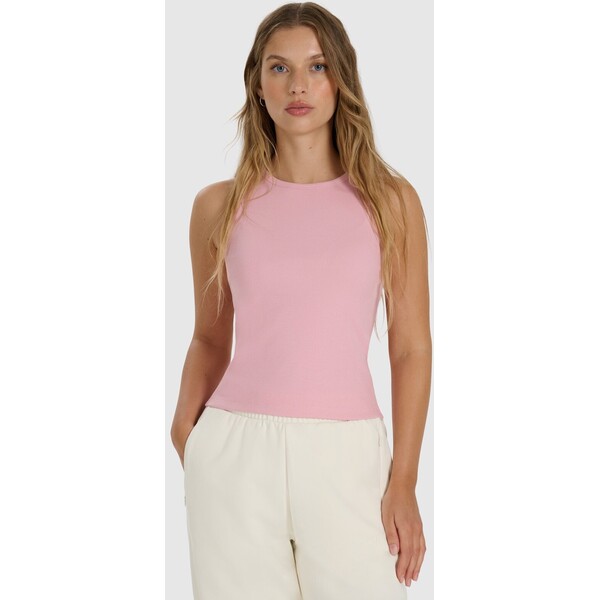 4F Top slim gładki damski - różowy 4FWMM00TTSHF2255-56S