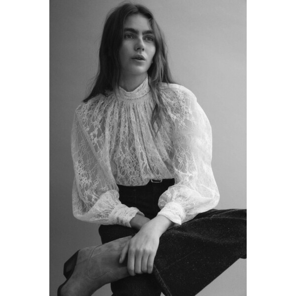 H&M Obszerna bluzka z koronki 1333516