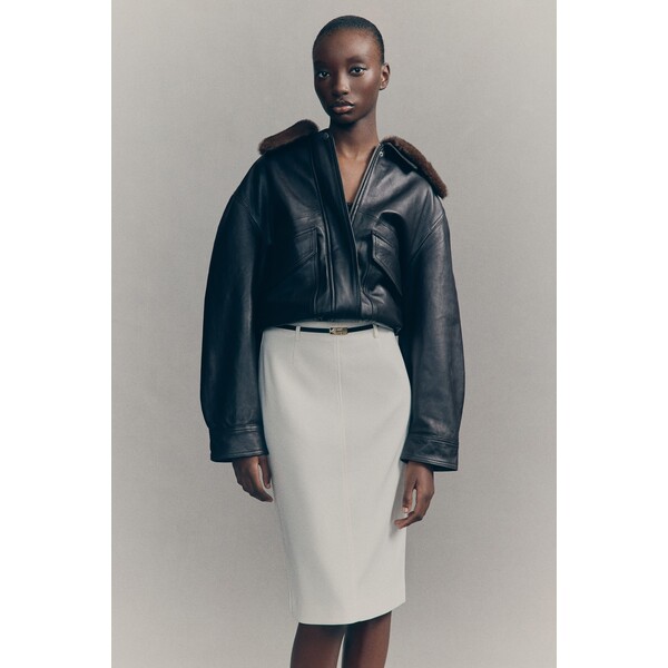 H&M Ołówkowa spódnica z paskiem 1308308