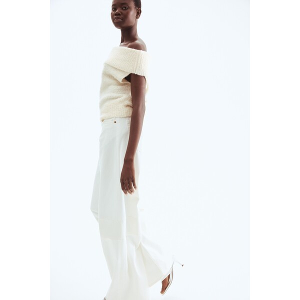 H&M Dzianinowy top z odkrytymi ramionami 1306310