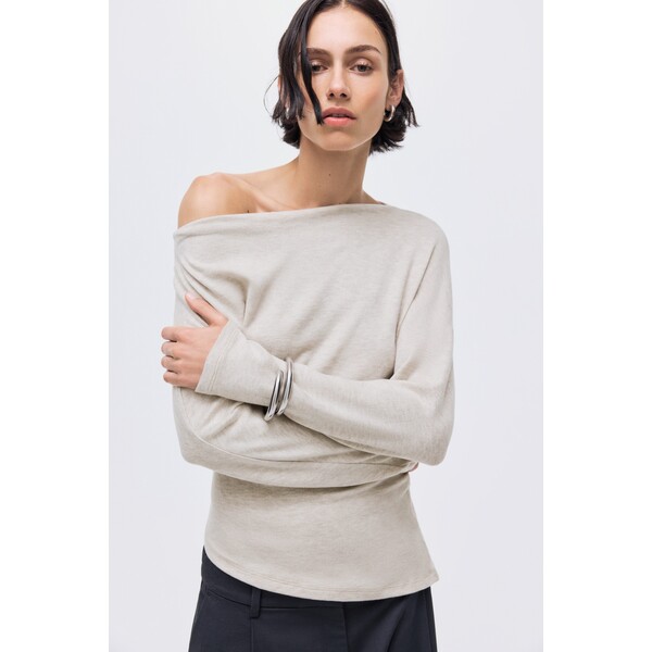 H&M Asymetryczny top dżersejowy 1310138