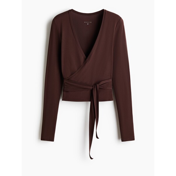 H&M Sportowy top kopertowy z modalu 1294765