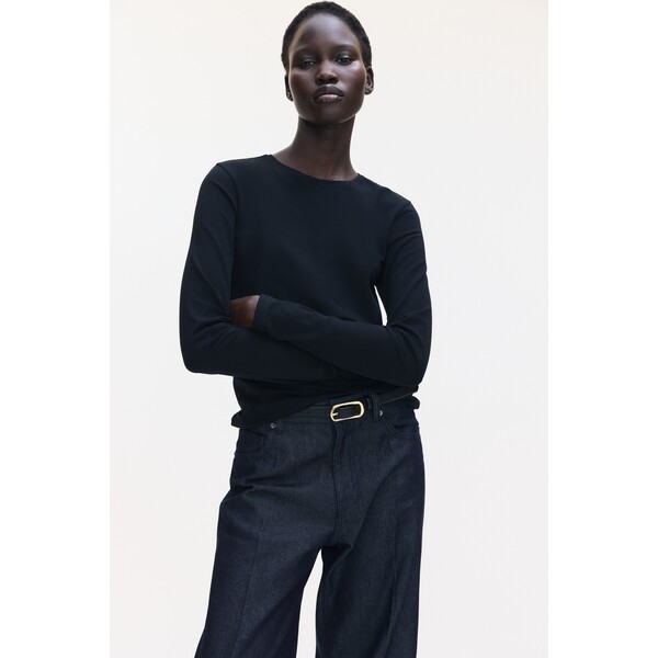H&M Dopasowany top bawełniany 1264835
