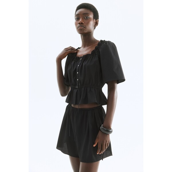 H&M Bawełniana bluzka z falbankami 1287508