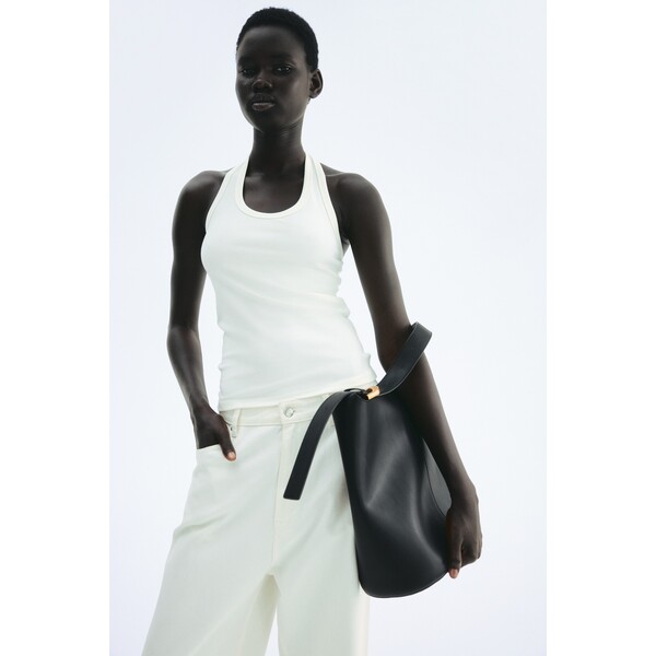 H&M Top z bawełny pima z mocowaniem na karku 1297200