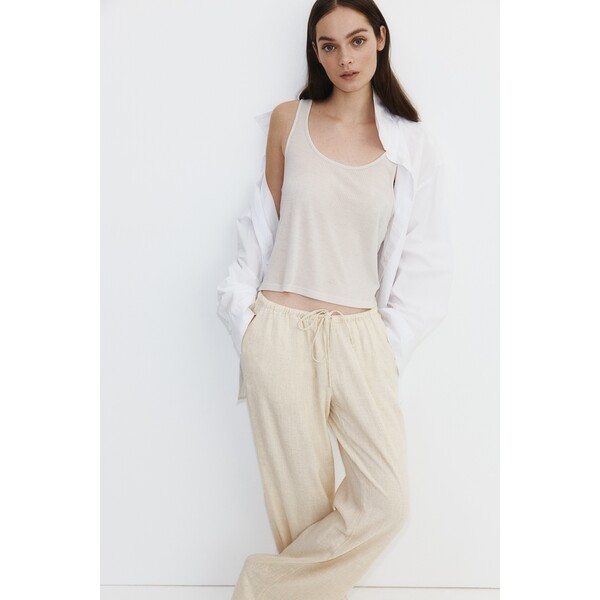 H&M Proste spodnie ze sznurkiem 1261667