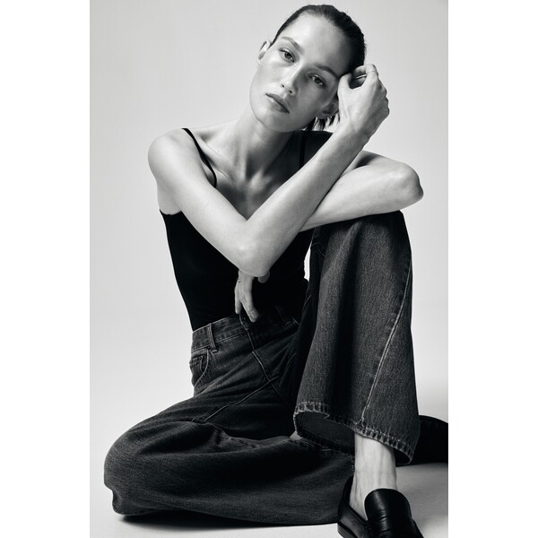 H&M Top z mikrofibry na ramiączkach 1219178