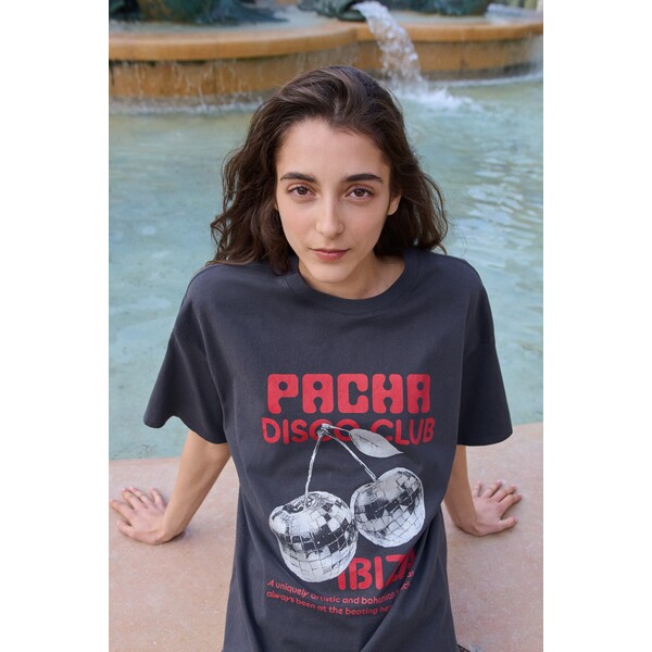 H&M T-shirt oversize z nadrukiem 1296052