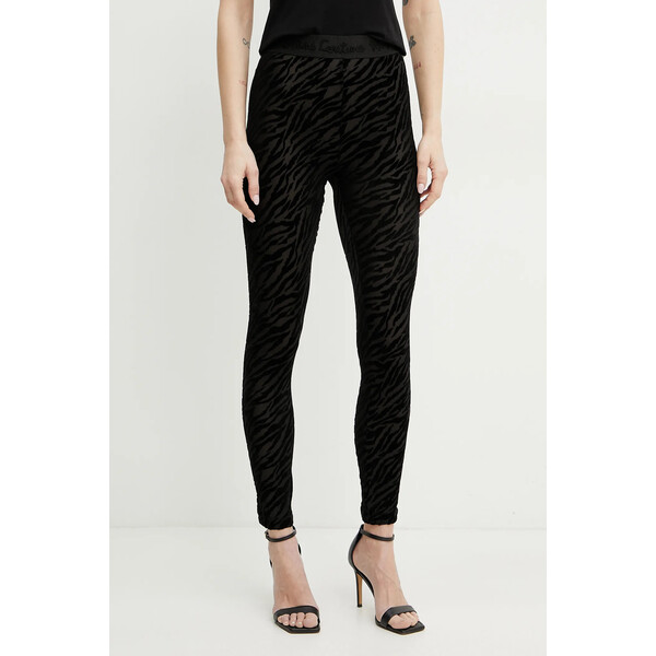 Versace Jeans Couture legginsy  damskie kolor czarny 78HAC101 J0191 78HAC101.J0191