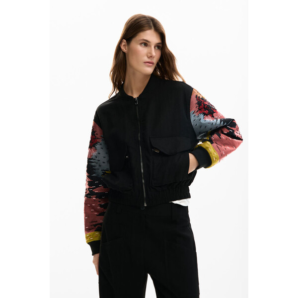 Desigual Kurtka z rękawami patch 26SWEW182000