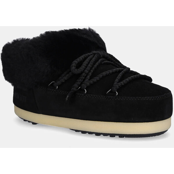 Moon Boot śniegowce zamszowe MB EVX MULE SUEDE  kolor czarny 80D1470090 NL02 80D1470090.NL02