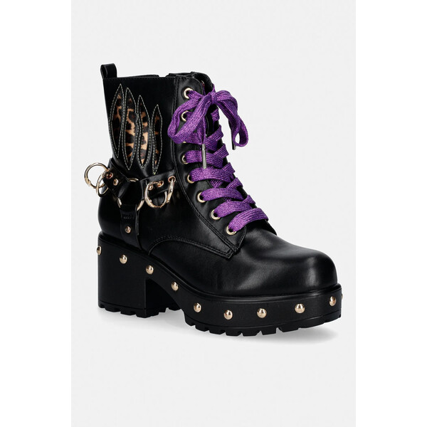 Koi Footwear botki x Monster High Lucia Werewolf Military  damskie kolor czarny na słupku ND33W