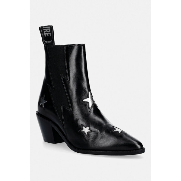 ZADIG&VOLTAIRE sztyblety skórzane Tyler  damskie kolor czarny na słupku SWCT02054