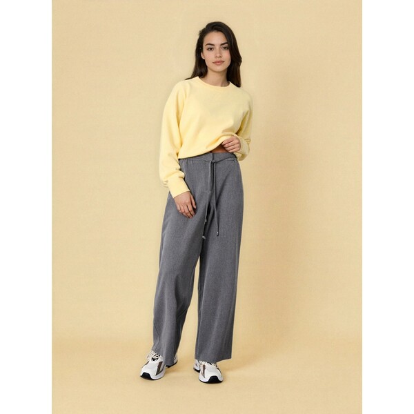 Sinsay Spodnie materiałowe z szeroką nogawką 881GZ-90M