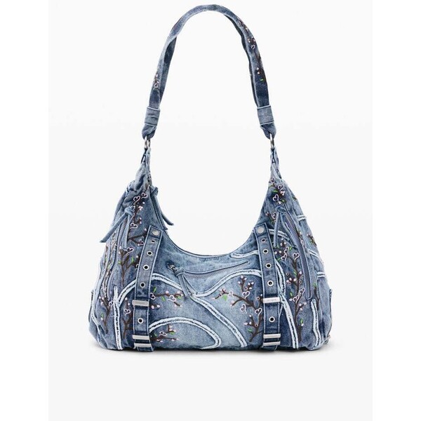 Desigual torba denim z klamrami 26SAXD385053U