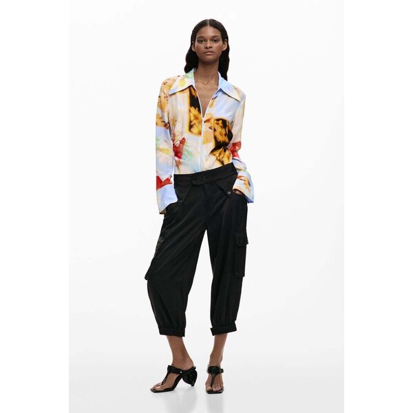 Desigual Spodnie capri cargo 26SWPWX82000