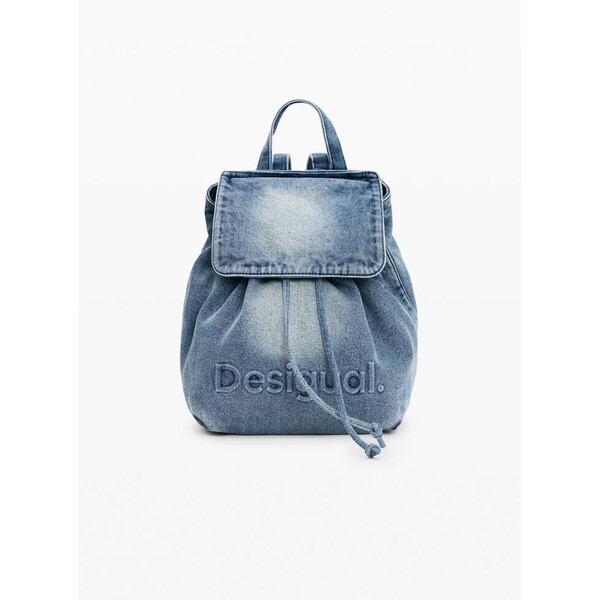 Desigual Mały plecak charms z denimu 26SAKD075005U