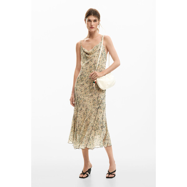 Desigual Sukienka midi w stylu rustykalnym 26SWVW251008
