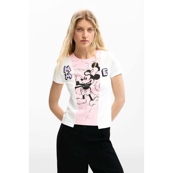 Desigual Dwukolorowa koszulka Mickey Mouse™ 26SWTK441000