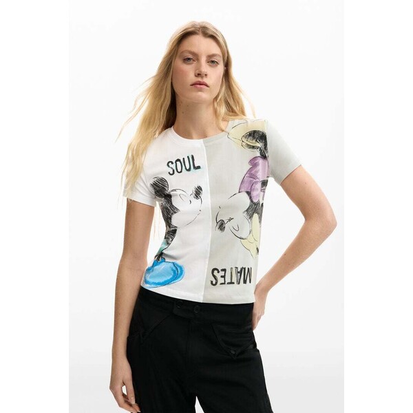 Desigual Koszulka Mickey i Minnie Mouse™ kiss 26SWTK451000