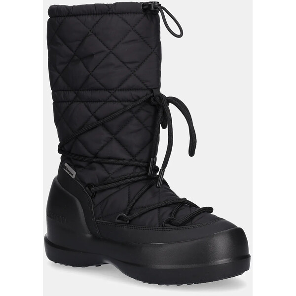 Moon Boot śniegowce MB MEZZALUNA QUILTED HIGH BOOT WP  kolor czarny 80D2500080 N001 80D2500080.N001