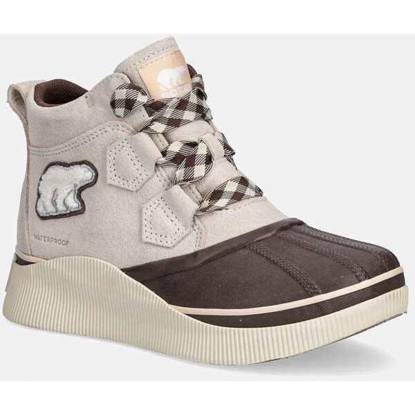 Sorel śniegowce zamszowe NL5153102 OUT N ABOUT  kolor beżowy 2088161102