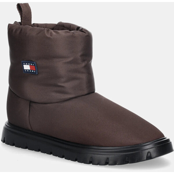 Tommy Jeans śniegowce TJW SNOW BOOT  kolor brązowy EN0EN02823