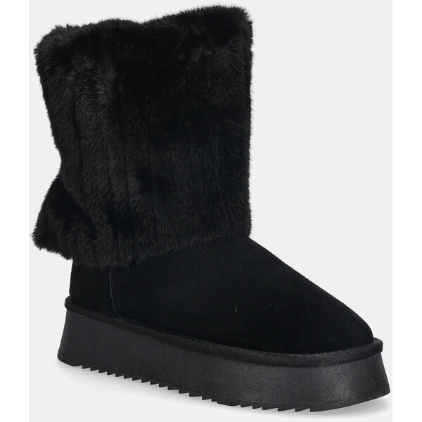 GOE śniegowce zamszowe  kolor czarny SS2N4307 BLACK SS2N4307.BLACK