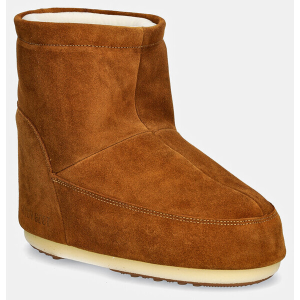 Moon Boot śniegowce zamszowe Icon Low Nolace Suede  kolor brązowy 80D1409400-M008 80D1409400.M008