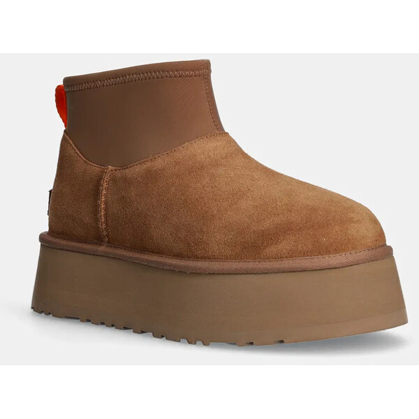 UGG śniegowce zamszowe Classic Mini Dipper  kolor brązowy 1168170-CHE 1168170.CHE