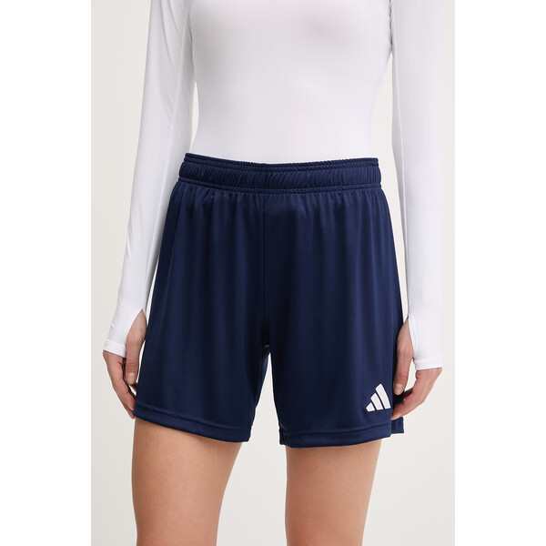 adidas Performance szorty treningowe Entrada26  damskie kolor granatowy gładkie high waist JZ2534