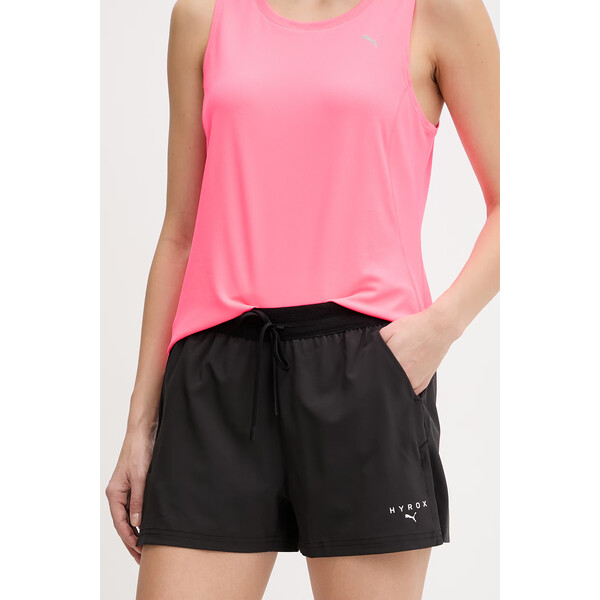 Puma szorty treningowe Dryelite HYROX  damskie kolor czarny z nadrukiem high waist 528577